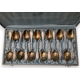 Lot de 12 cuillères en argent par RAVINET et cie