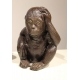 Lot de 3 singes sage en bronze