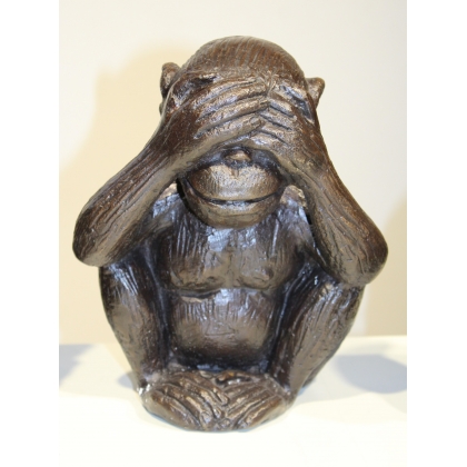 Set of 3 bronze ‘wise’ monkeys