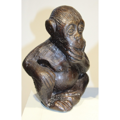 Set of 3 bronze ‘wise’ monkeys