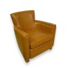 Faux-leather armchair, honey-coloured, from  Moinat SA  - Antiques and home décor