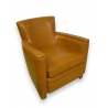 Fauteuil en simili-cuir, couleur miel