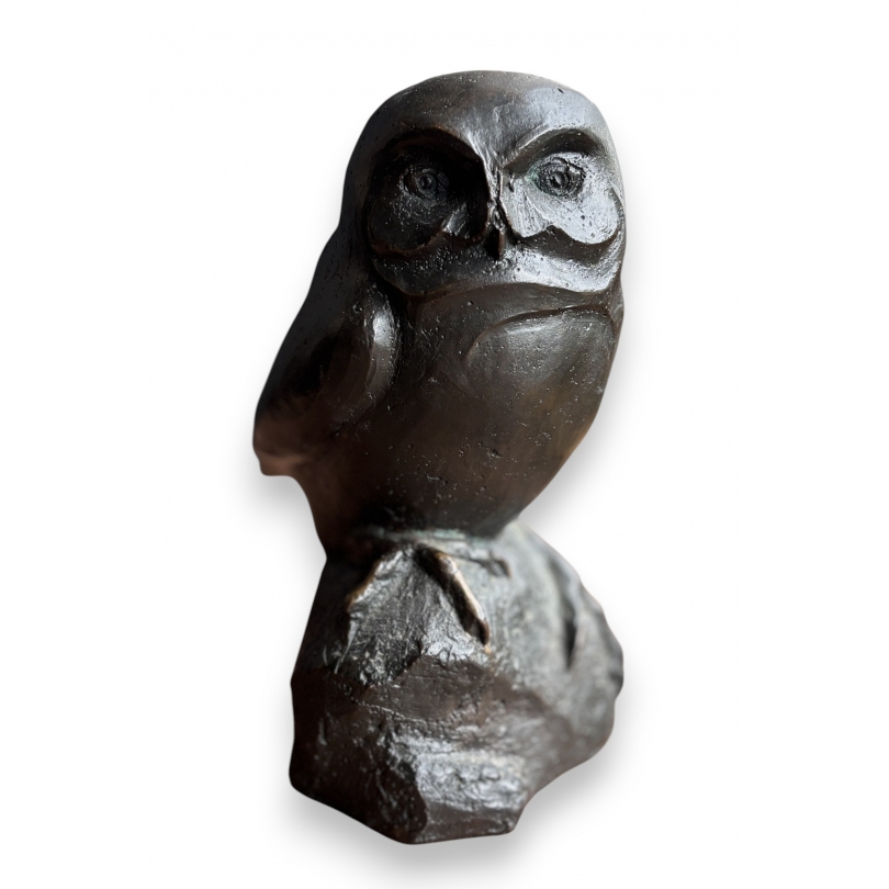 Bronze "Chouette chevêchette dressée" signée GICÉ