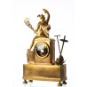 ‘Mercure’ clock in gilded bronze