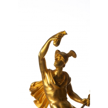 ‘Mercure’ clock in gilded bronze