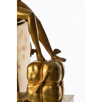 ‘Mercure’ clock in gilded bronze