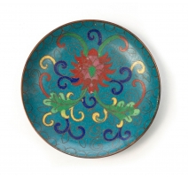 Coupelle en émail cloisonné Fleur