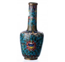 Vase en émail cloisonné Fleurs
