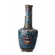 Vase en émail cloisonné Fleurs