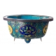 Jardinière en émail cloisonné Fleurs