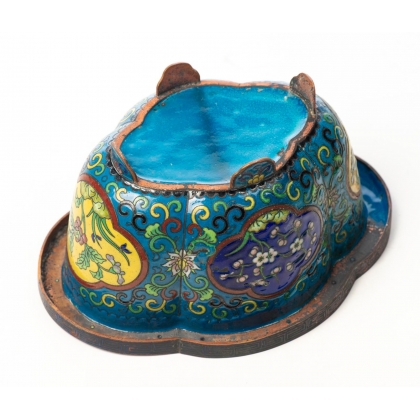 Jardinière en émail cloisonné Fleurs
