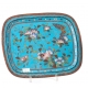 Vide-poche rectangulaire en émail cloisonné Fleurs