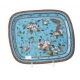 Vide-poche rectangulaire en émail cloisonné Fleurs