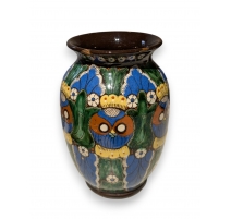 Vase en faïence de Thoune aux Hiboux