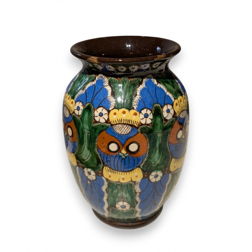 Vase en faïence de Thoune aux Hiboux
