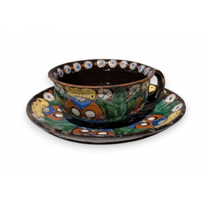 Tasse en faïence de Thoune aux Hiboux