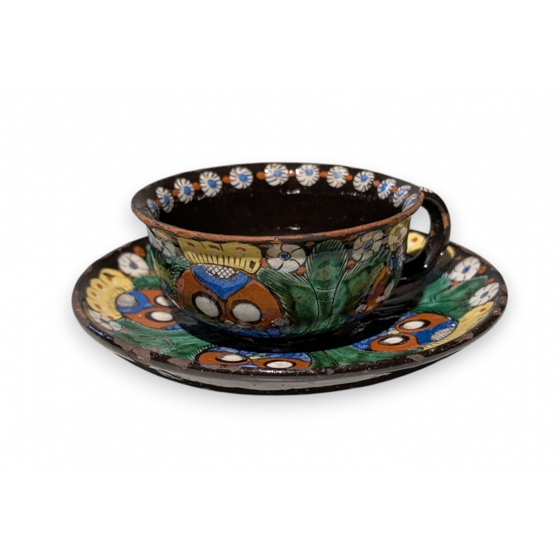 Tasse en faïence de Thoune aux Hiboux