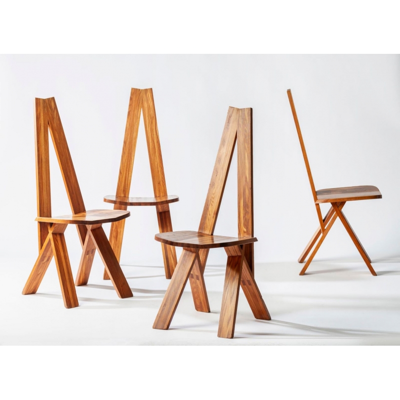 Suite de 4 chaises S45 par CHAPO
