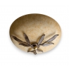 Plafonnier en verre beige et fer battu