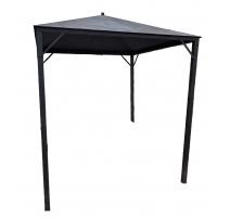 Pergola carrée en tôle noire