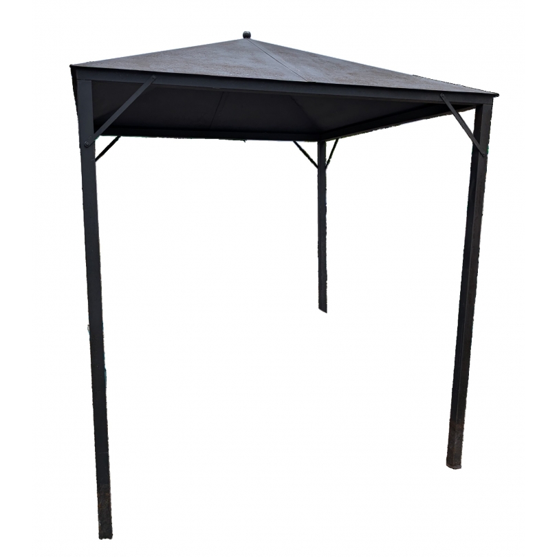 Pergola carrée en tôle noire