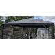 Pergola carrée en tôle noire