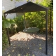 Pergola carrée en tôle noire