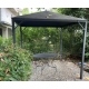 Pergola carrée en tôle noire