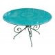 Table ronde Montmartre en fer forgé vert