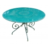 Table ronde Montmartre en fer forgé vert