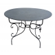 Table ronde en fer forgé noir