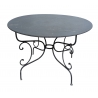 Table ronde en fer forgé noir