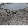 Table ronde en fer forgé noir