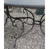 Table ronde en fer forgé noir