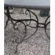 Table ronde en fer forgé noir