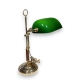 Lampe de banquier en laiton et bois