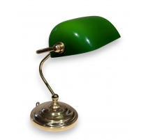 Lampe de banquier en laiton