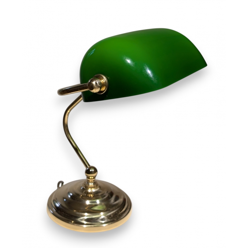 Lampe de banquier en laiton