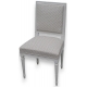 Paire de chaises style Louis XVI peintes en blanc