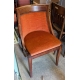 Chaise Empire Gondole, tissus orange