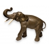 Eléphant en bronze défenses en ivoire