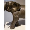 Eléphant en bronze défenses en ivoire