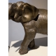 Eléphant en bronze défenses en ivoire