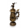 Chope en verre souflé et bronze doré