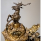 Chope en verre souflé et bronze doré