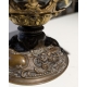 Chope en verre souflé et bronze doré