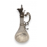 Carafe en cristal, monture en maillechort