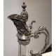 Carafe en cristal, monture en maillechort