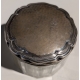 Boite ronde en cristal, couvercle en argent 830S