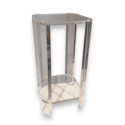 Sellette carrée en plexiglas par David LANGE